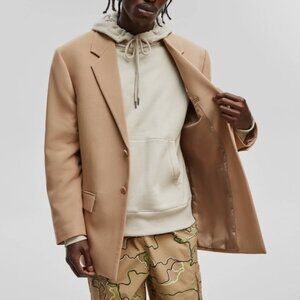 Mode of One Men's Relaxed-Fit Suit Blazer Tannin Size M